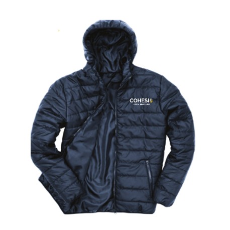 VESTE DOUDOUNE NAVY BRODERIE COEUR COHESIS