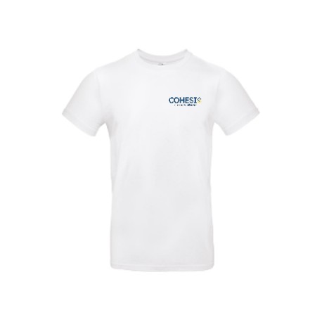 TEE-SHIRT BLANC 145GR MARQUAGE COEUR+DOS COHESIS