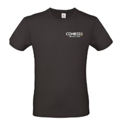 TEE-SHIRT NOIR 145GR  MARQUAGE COEUR+DOS COHESIS