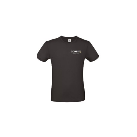 TEE-SHIRT NOIR 145GR  MARQUAGE COEUR+DOS COHESIS