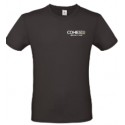 TEE-SHIRT NOIR 145GR  MARQUAGE COEUR+DOS COHESIS