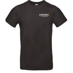 TEE-SHIRT NOIR 185GR MARQUAGE COEUR COHESIS