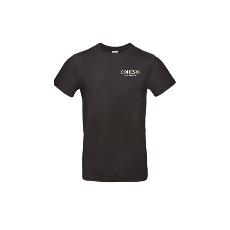 TEE-SHIRT NOIR 185GR MARQUAGE COEUR COHESIS