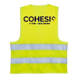 GILET JAUNE HV MARQUAGE DOS COHESIS