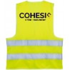 GILET JAUNE HV MARQUAGE DOS COHESIS
