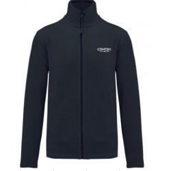VESTE MICROPOLAIRE K911 MARINE AVEC MARQUAGE COEUR COHESIS