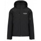PARKA NOIR AVEC MARQUAGE COEUR BLANC/JAUNE