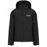 PARKA NOIR AVEC MARQUAGE COEUR BLANC/JAUNE