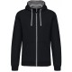 Sweat-shirt zippé capuche contrastée – K466 