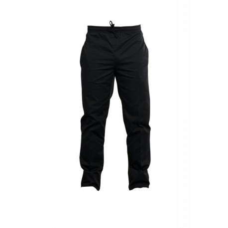 PANT P/C NOIR PRESSION BAS - 01BN