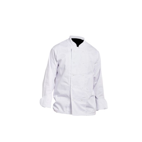 VESTE CUISINIER P/C PRESSIONS BLANC - 16BP