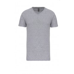 T-SHIRT COL V MARQUAGE INTERJOB COEUR + DOS 