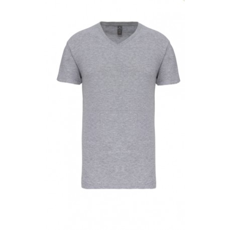 T-SHIRT COL V MARQUAGE INTERJOB COEUR + DOS 